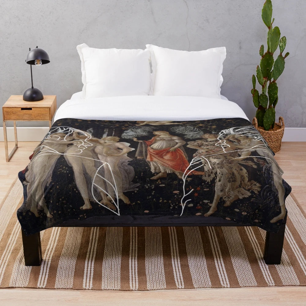 Soft and cozy plush blanket featuring line art inspired by the TV show Hannibal