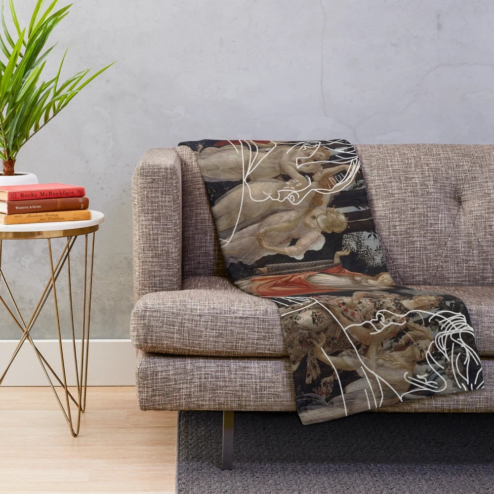 Soft and cozy plush blanket featuring line art inspired by the TV show Hannibal