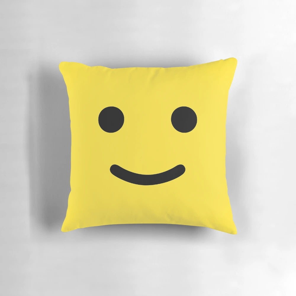 Plush happy smiley face pillow toy figure