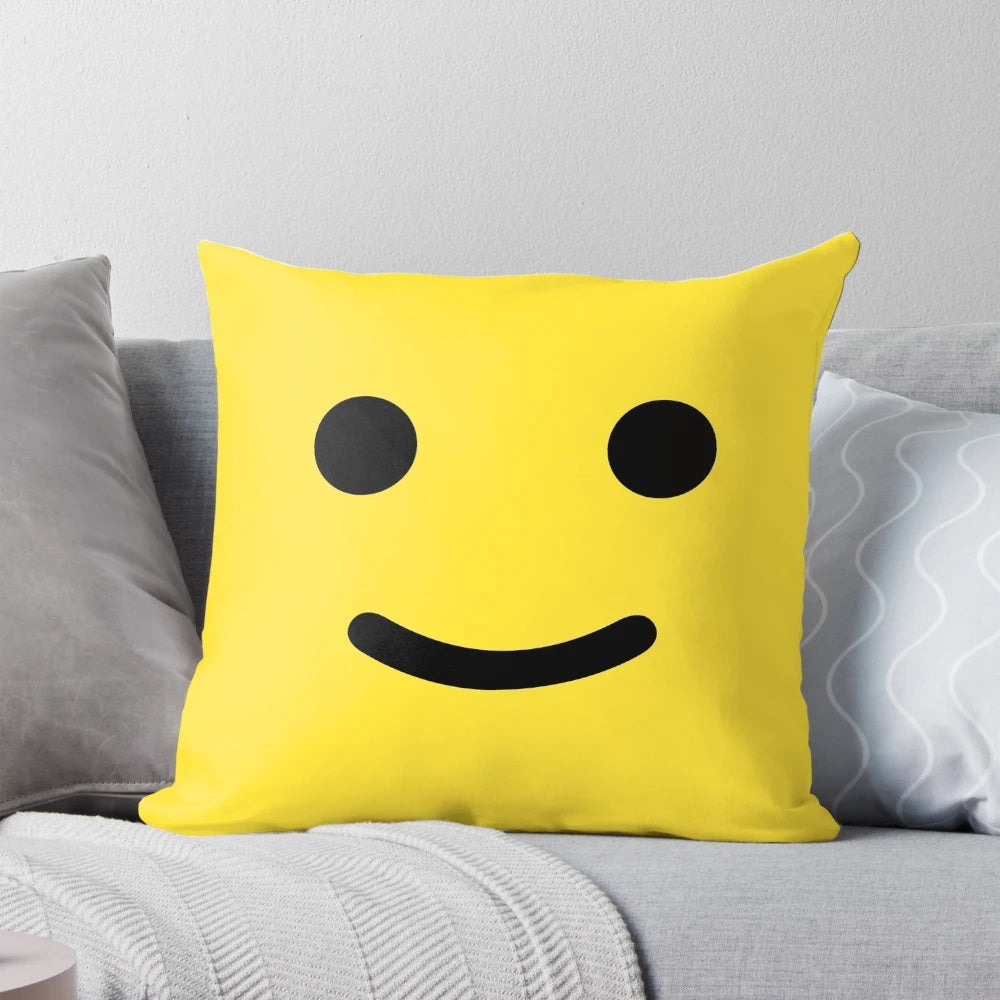 Plush happy smiley face pillow toy figure