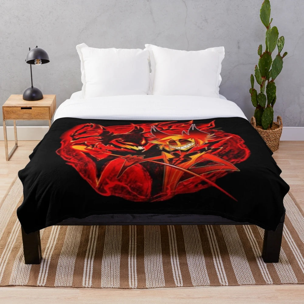 Hazbin Hotel Alastor Inspired Plush Blanket