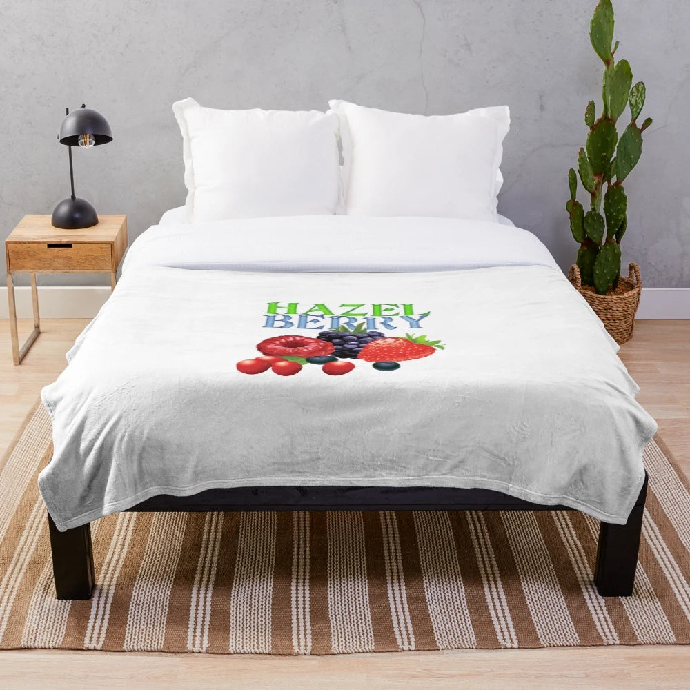 Hazel Berry Plush Blanket