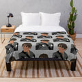 Cozy heart-shaped plush blanket with a fan-inspired design
