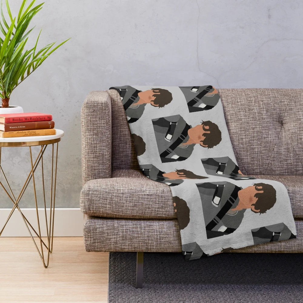 Cozy heart-shaped plush blanket with a fan-inspired design
