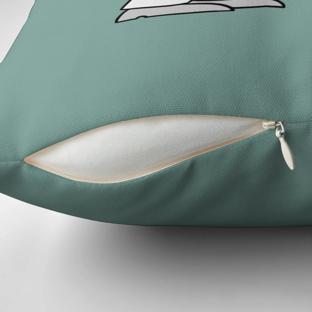 Heart-shaped pillow with cute illustration from Catana Comics