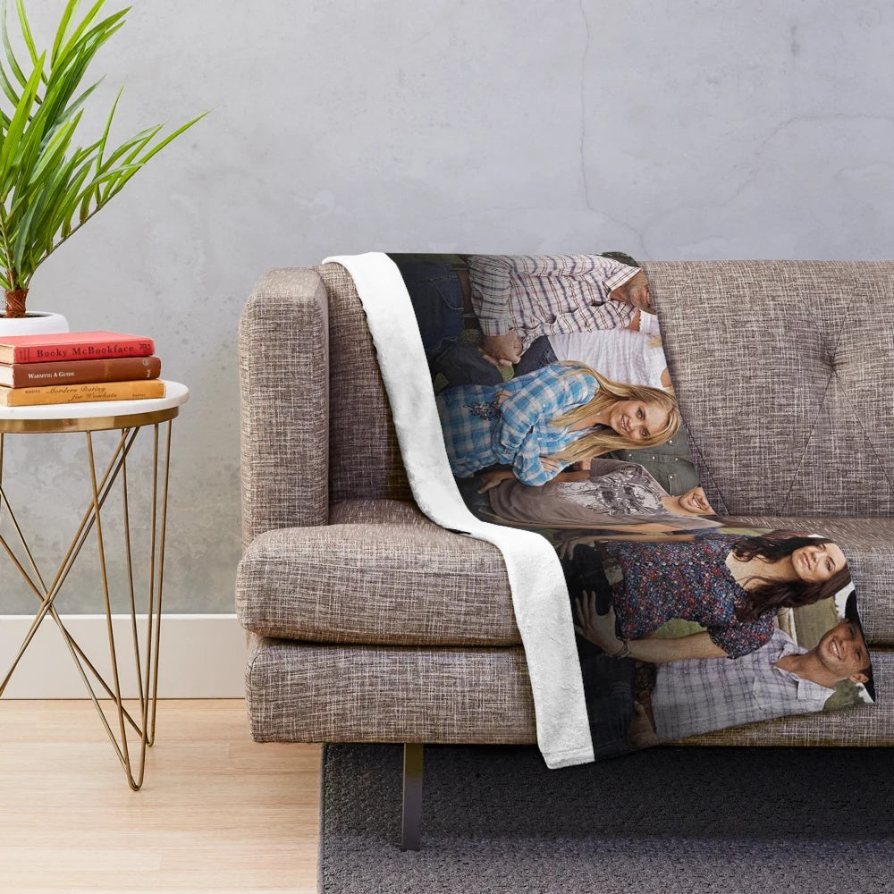 Heartland-inspired plush blanket with a warm and cozy design