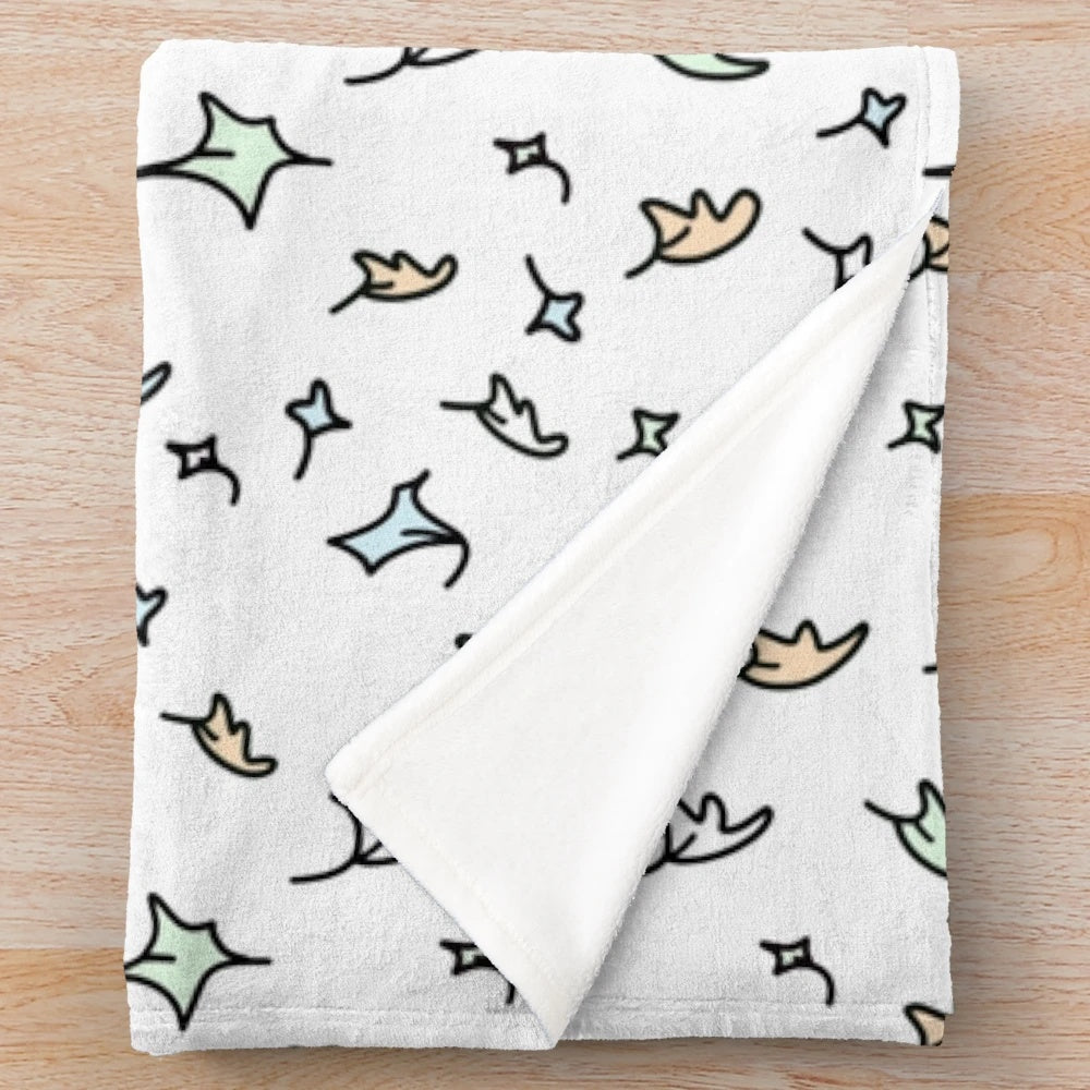 Heartstopper-inspired plush blanket featuring a design of autumn leaves