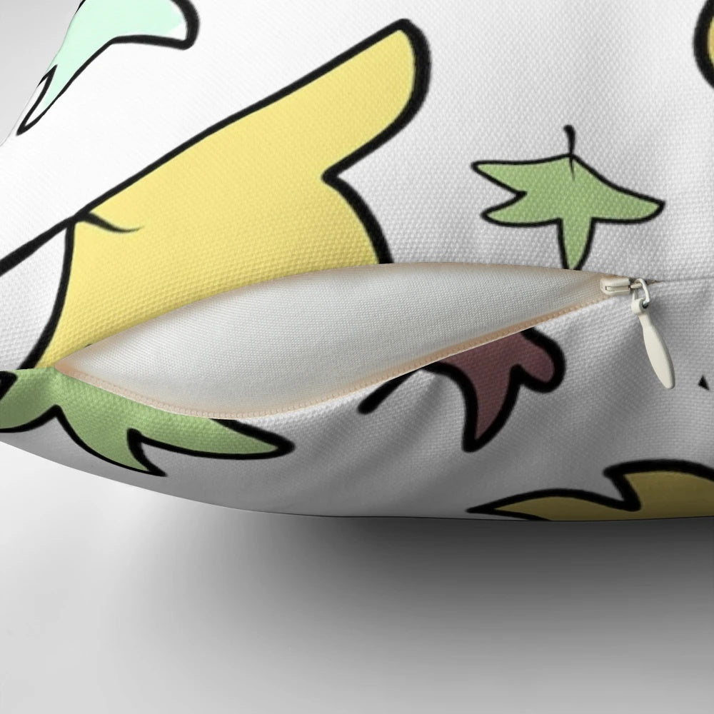 Heartstopper-themed autumn leaves decorative throw pillow