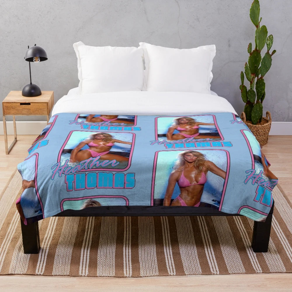 Heather Thomas Inspired Plush Blanket - Tribute to The Fall Guy Stunt Performer