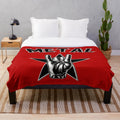 Heavy metal inspired plush blanket with stars and gothic design