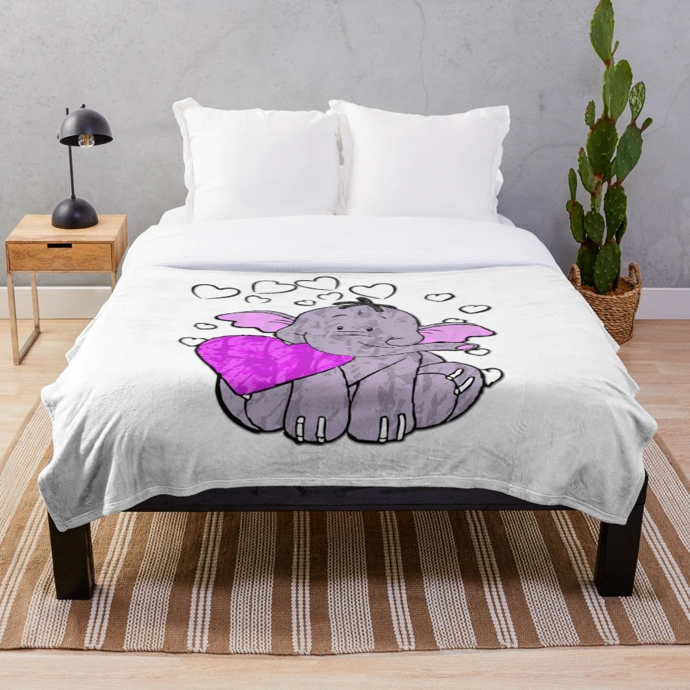 Heffalump-themed plush blanket with soft, huggable design