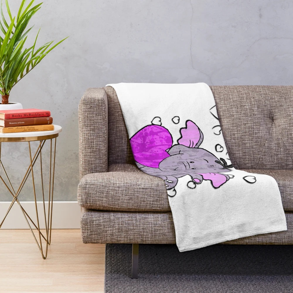 Heffalump-themed plush blanket with soft, huggable design