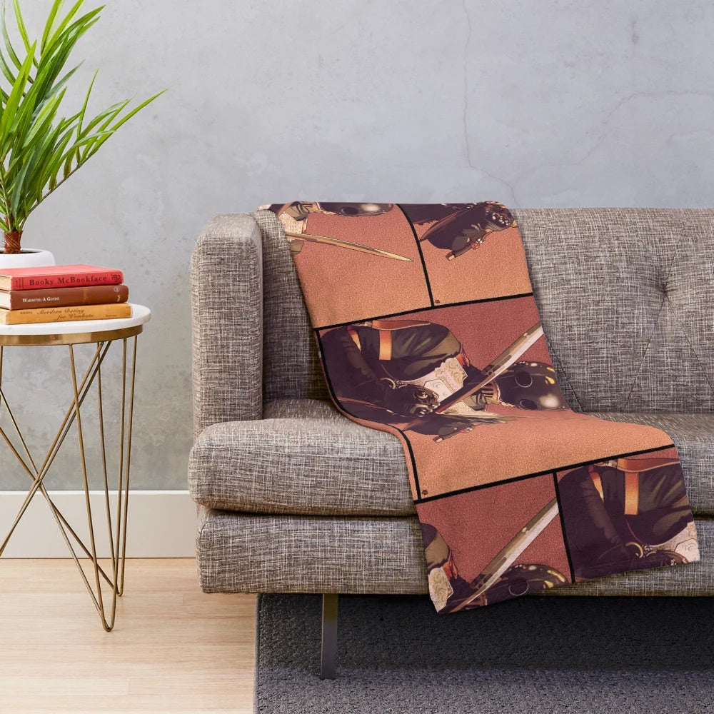 Hellboy plush blanket featuring the iconic supernatural hero