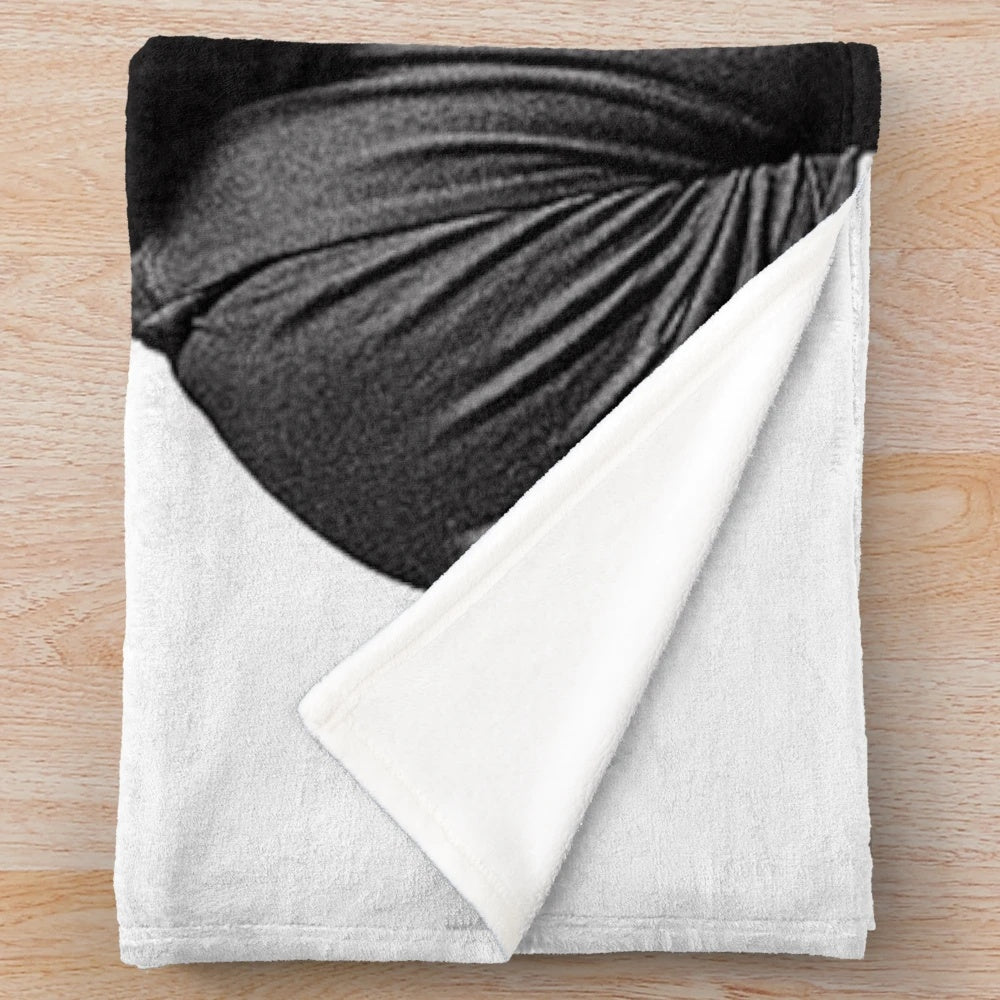 Henry Cavill-inspired plush blanket in black and white