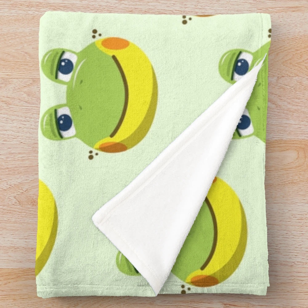 Henry the frog plush blanket, perfect for animal crossing fans