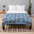 Hereford cattle pattern plush blanket