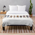 Plush Heroes of Olympus Inspired Blanket with Greek Mythology Characters