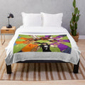 Heroes of Olympus themed plush blanket with images of characters from the book series