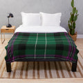 Hibernian tartan plush blanket