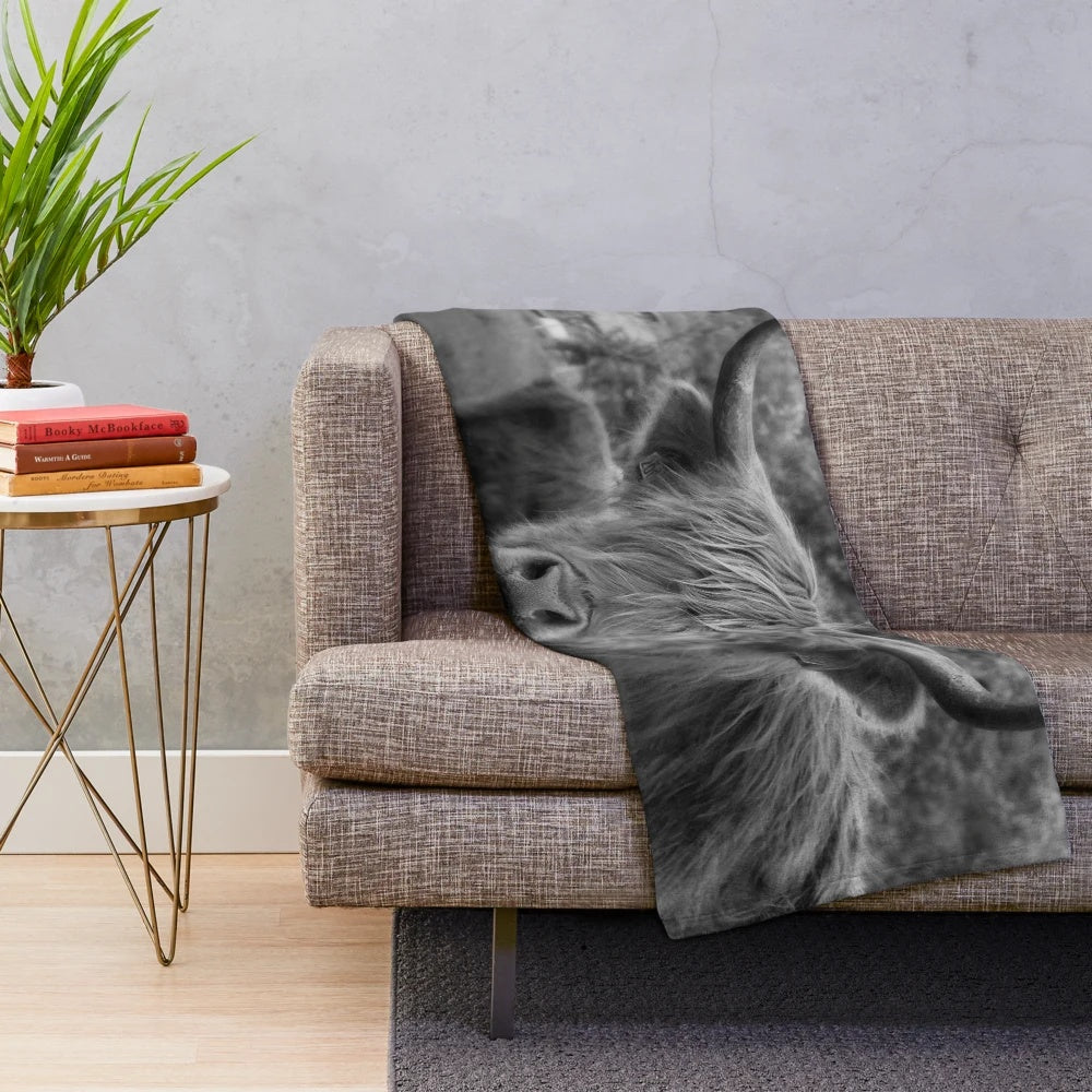 Highland Cow Plush Blanket