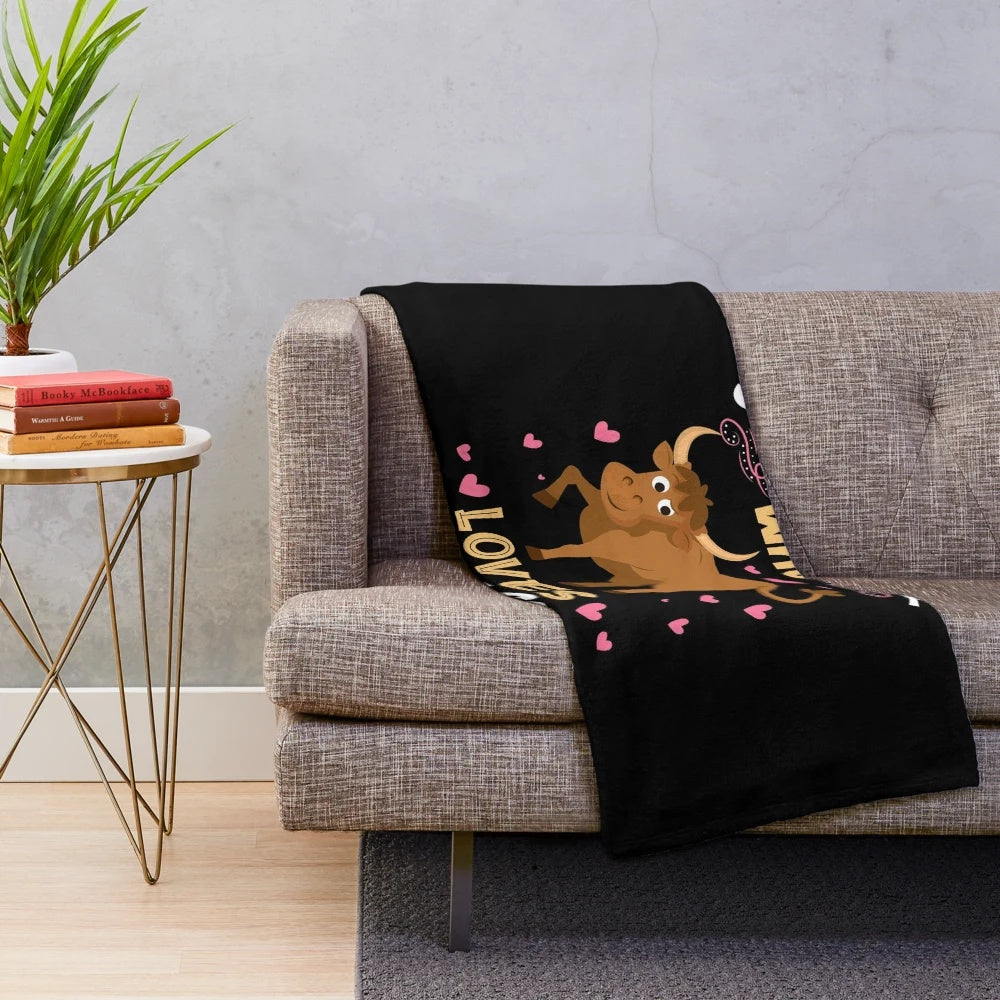 Highland cow plush blanket for cow lovers