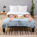 Soft and cuddly plush blanket featuring Hilary Duff, popular singer and actress