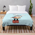 Hilda and Twig plush blanket with deerfox design