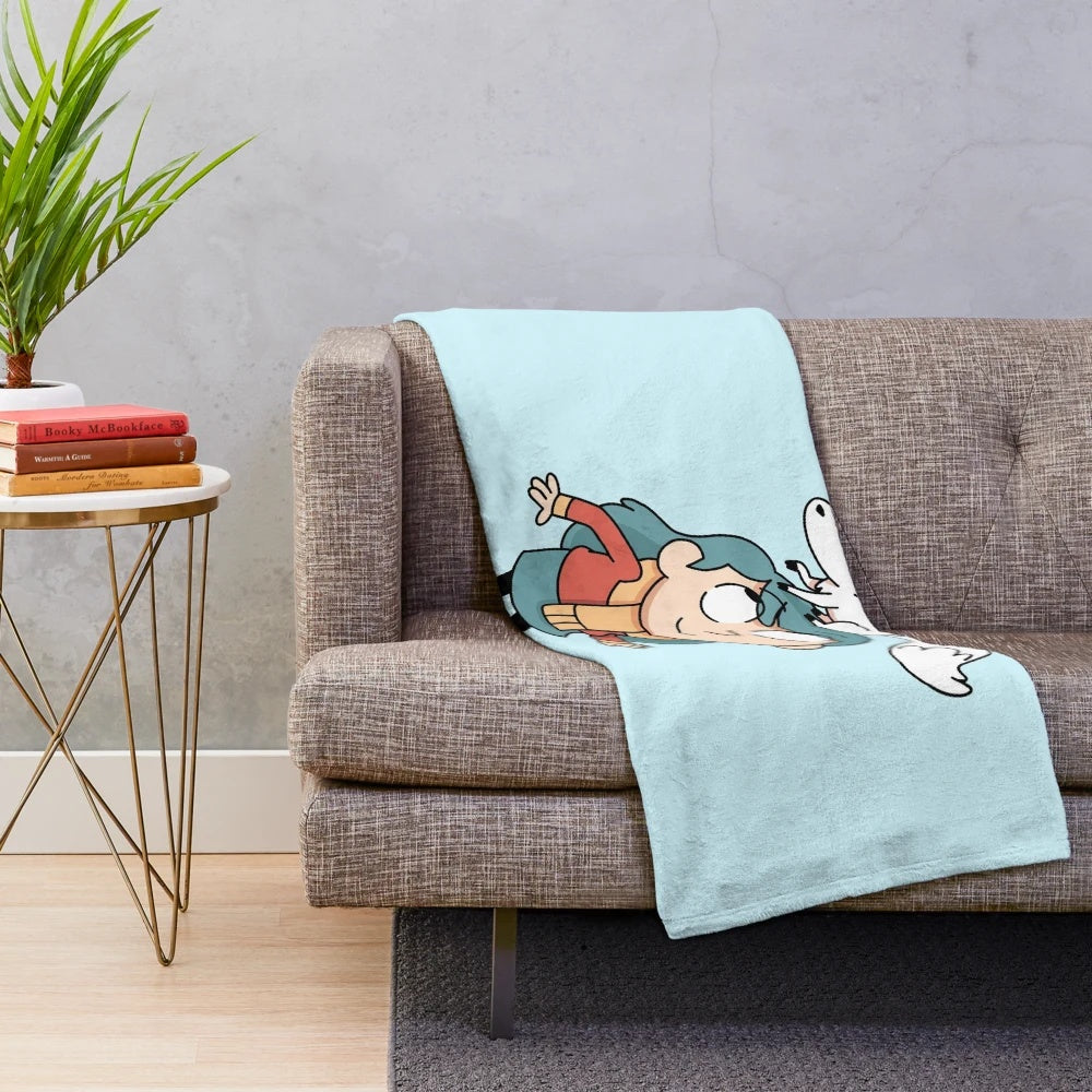Hilda and Twig plush blanket with deerfox design