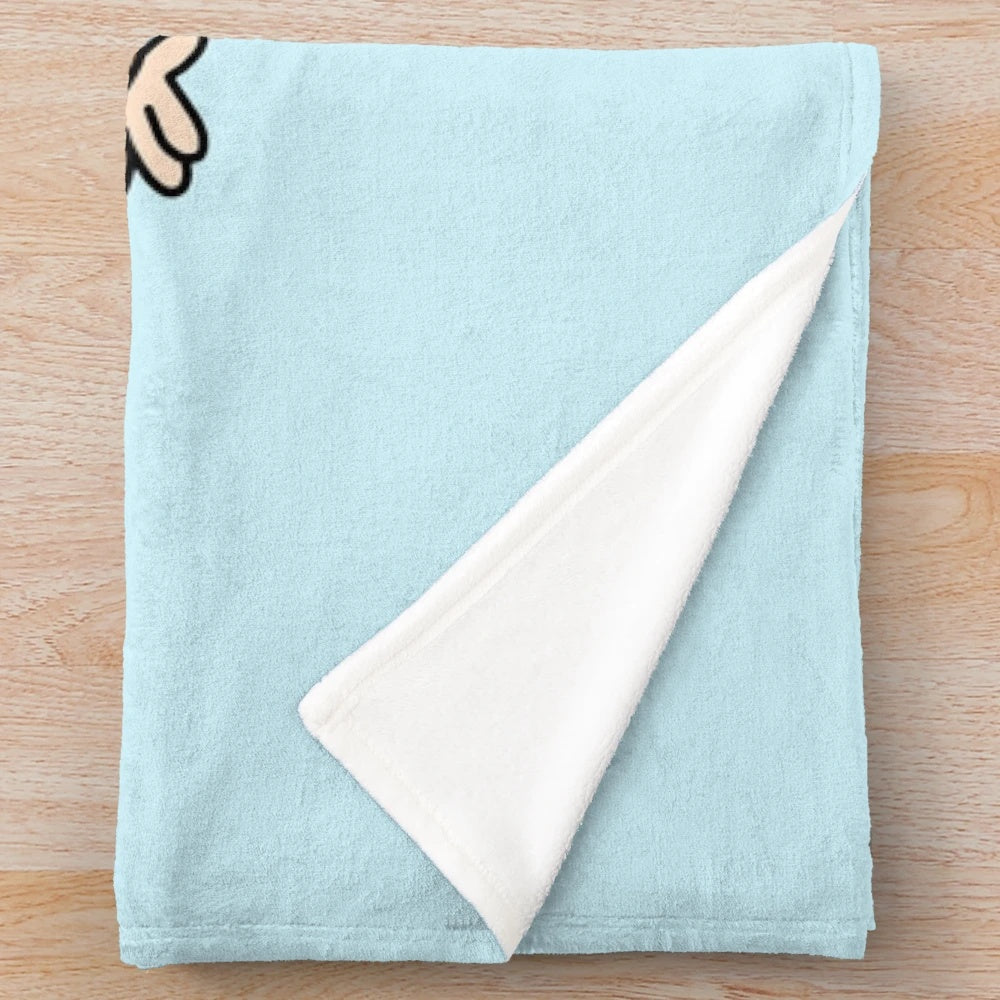 Hilda and Twig plush blanket with deerfox design
