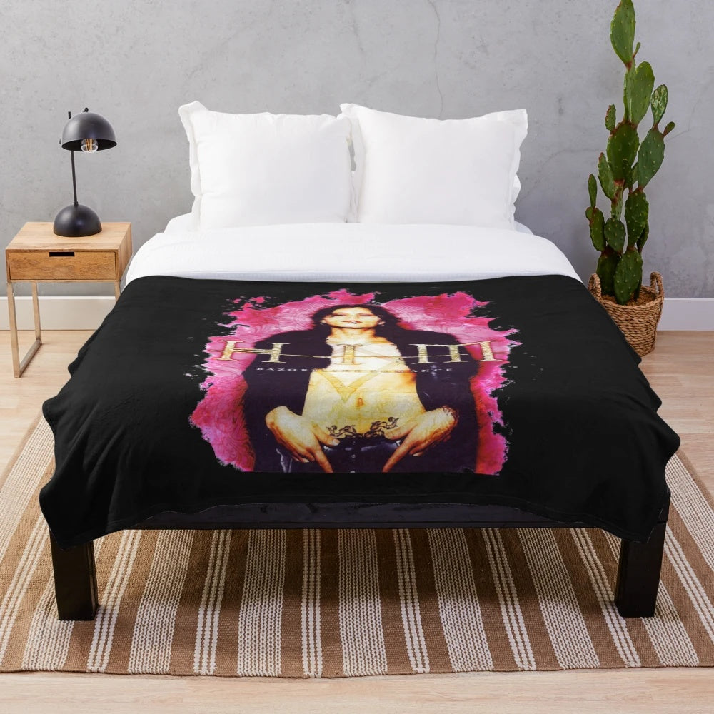 Soft and plush Him band themed blanket