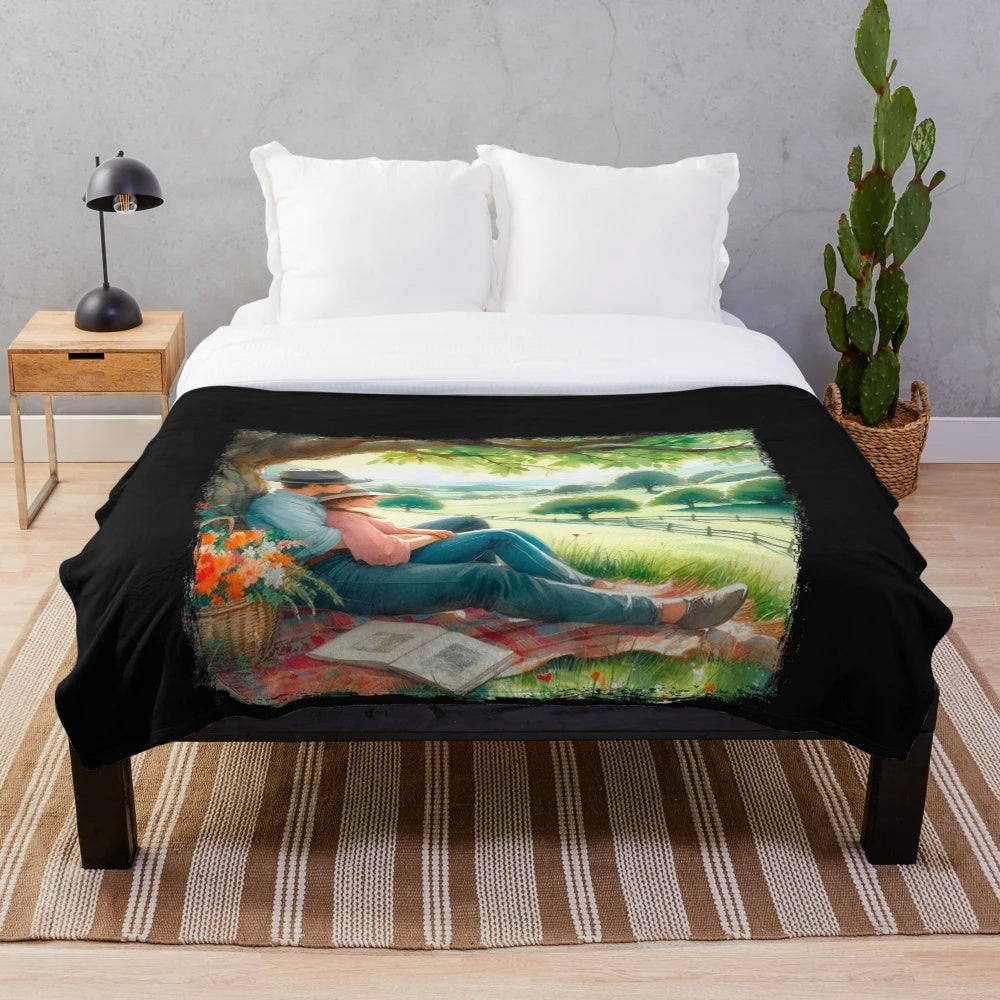 Hobbies Plush Blanket featuring a variety of hobby-themed designs