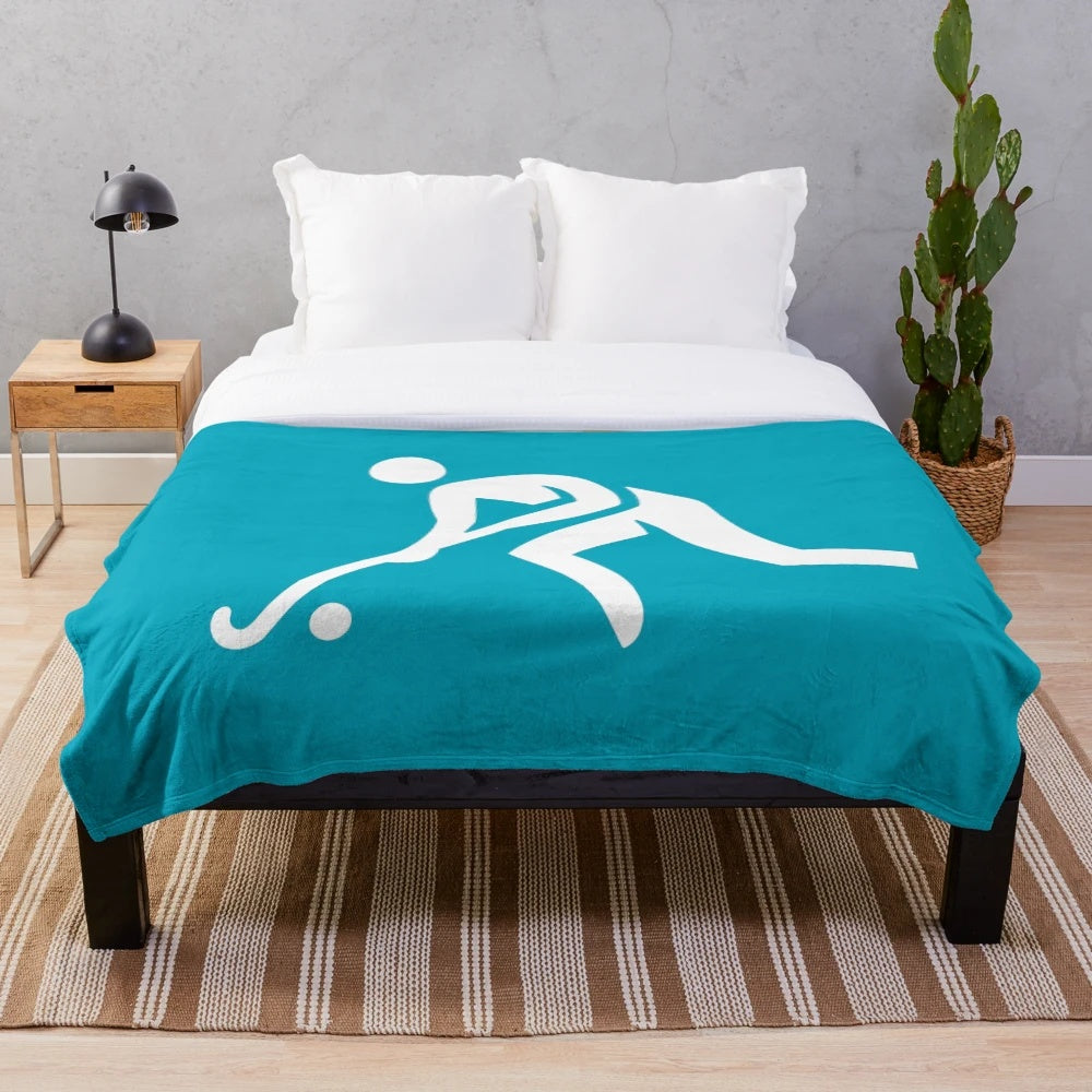 Soft and warm hockey plush blanket