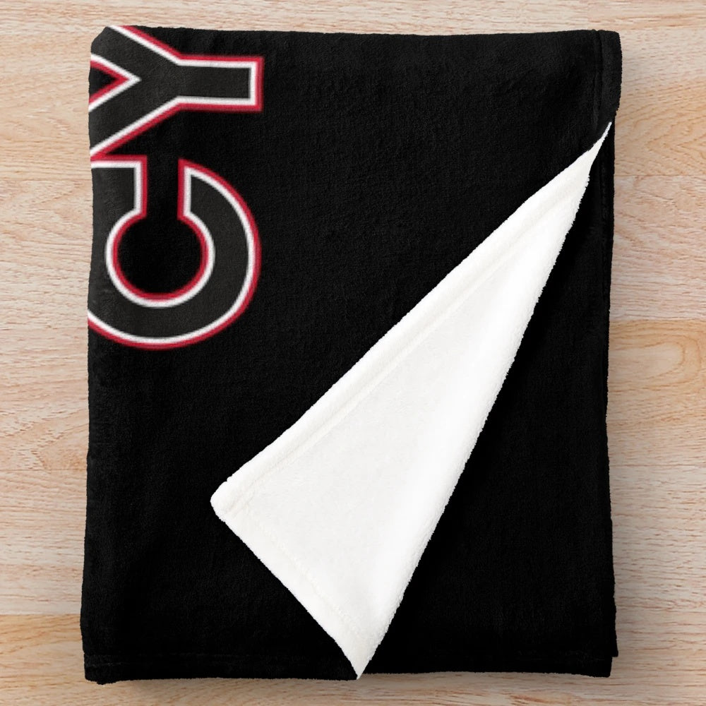 Cincinnati Cyclones hockey-themed plush blanket