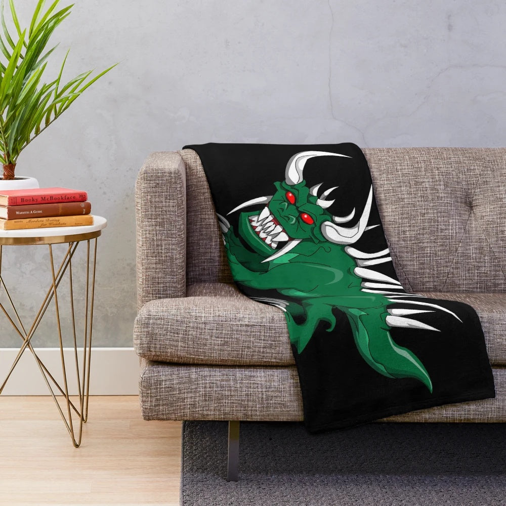 Hodag plush blanket featuring the mythical Wisconsin creature