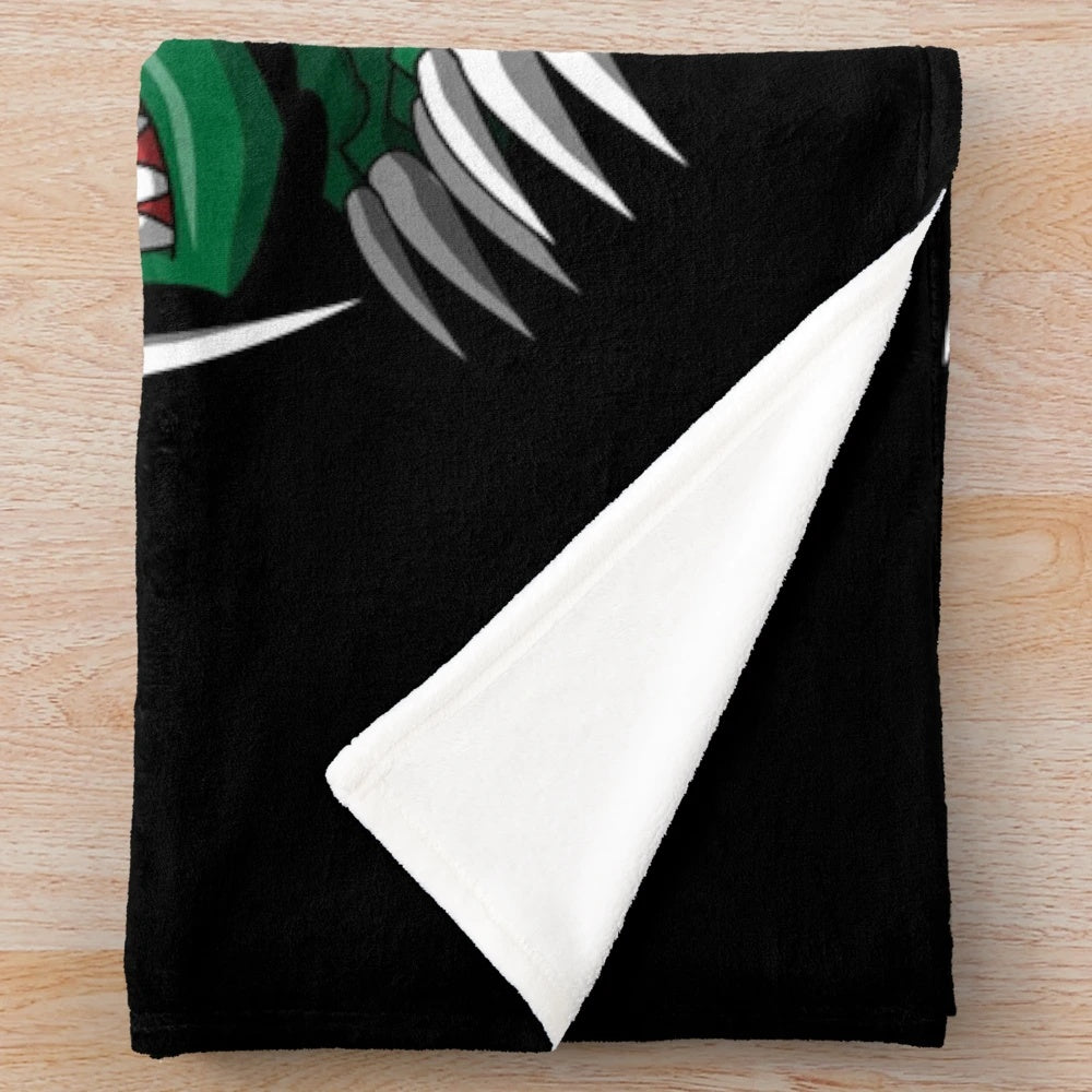 Hodag plush blanket featuring the mythical Wisconsin creature