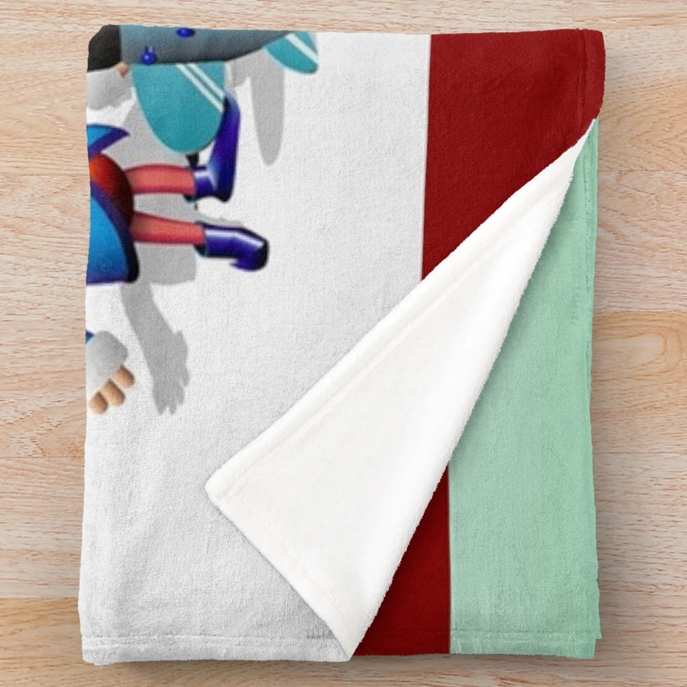 Cozy holiday-themed plush blanket featuring classic Christmas characters