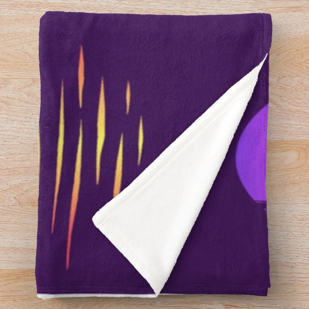 Soft and luxurious purple plush blanket for holiday, beach, and travel