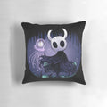 Soft and plush Hollow Knight themed decorative pillow featuring the iconic characters and imagery from the beloved video game.