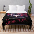 Hollow Knight Themed Plush Blanket with Grimm Troupe Characters
