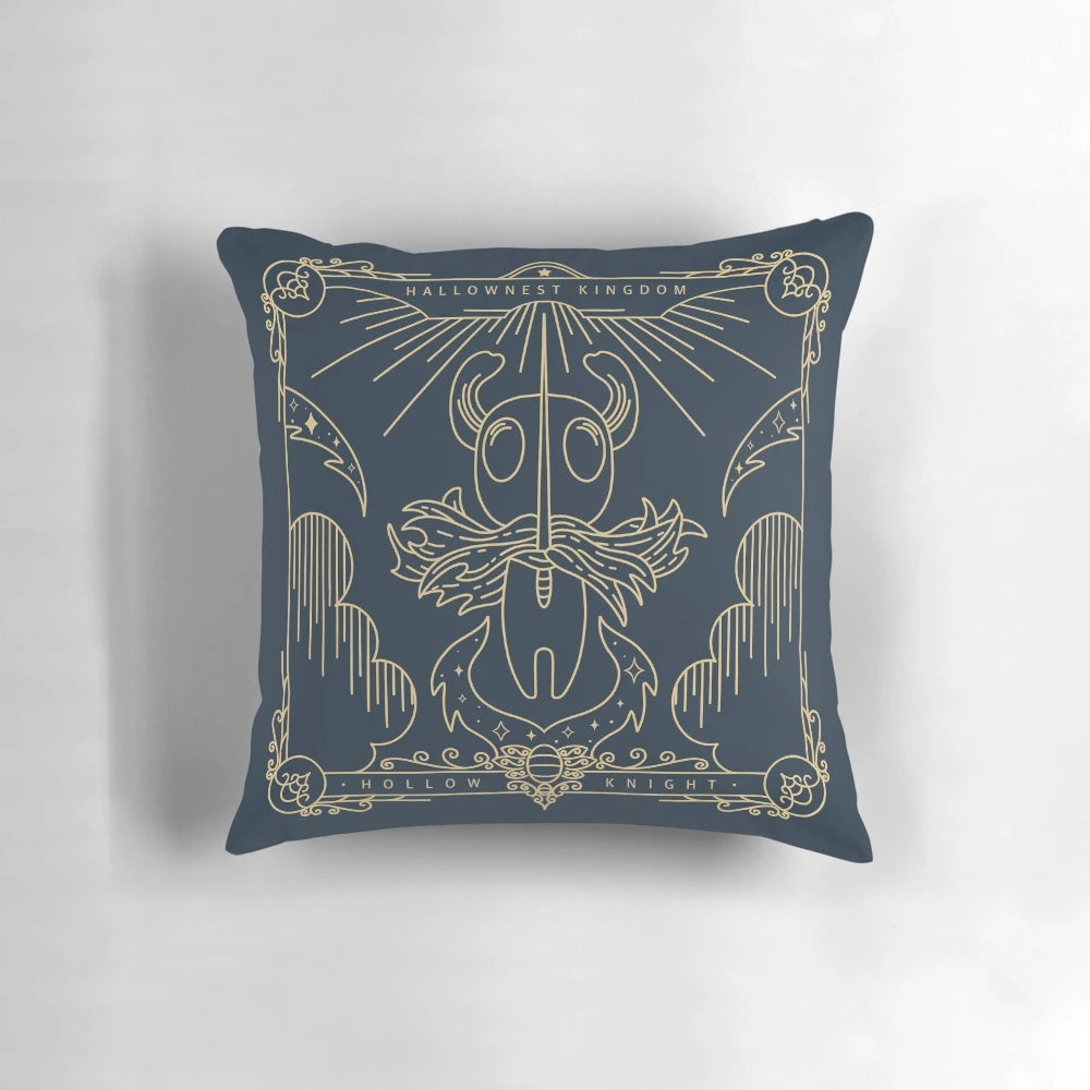 Soft, plush Hollow Knight themed pillow featuring the iconic knight character