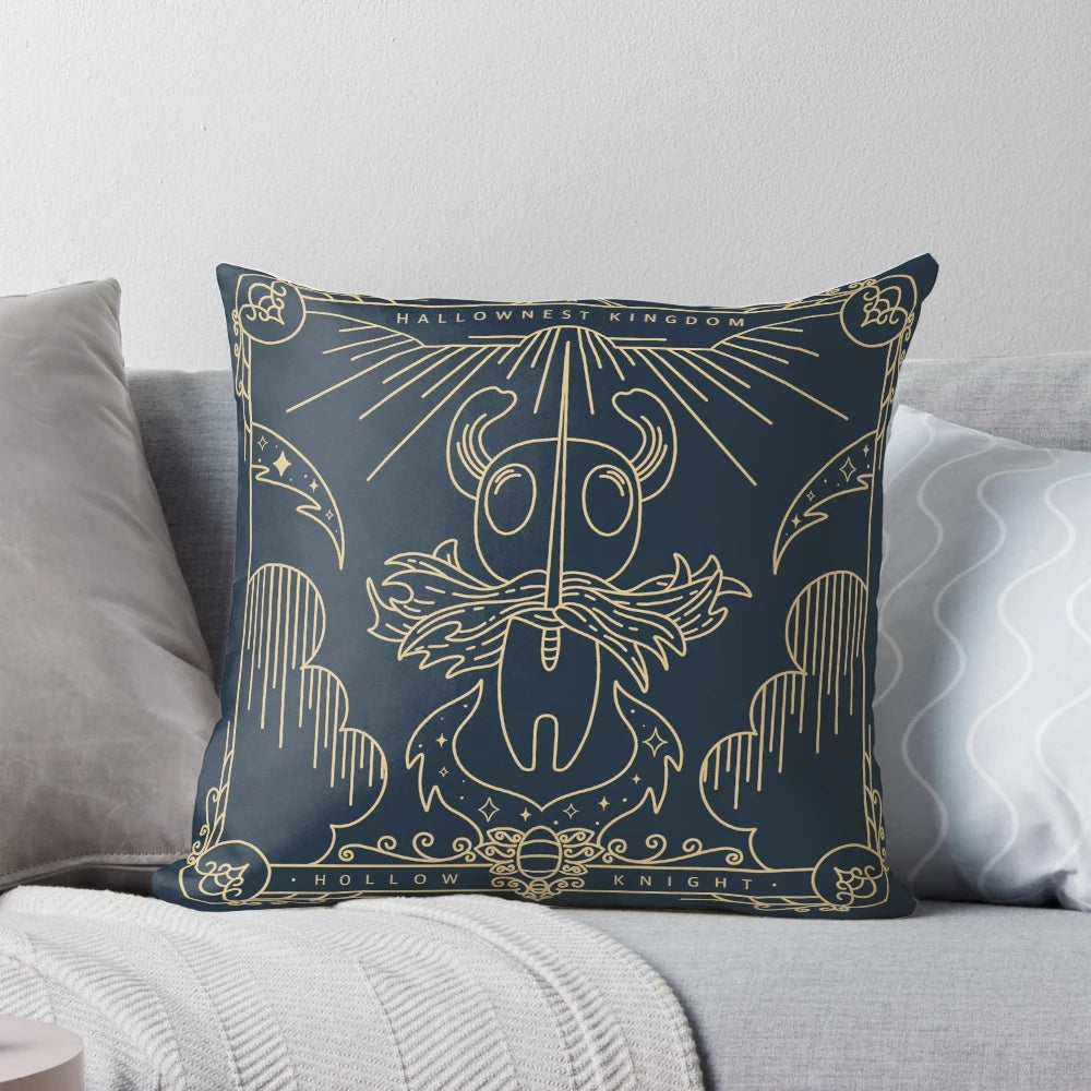Soft, plush Hollow Knight themed pillow featuring the iconic knight character