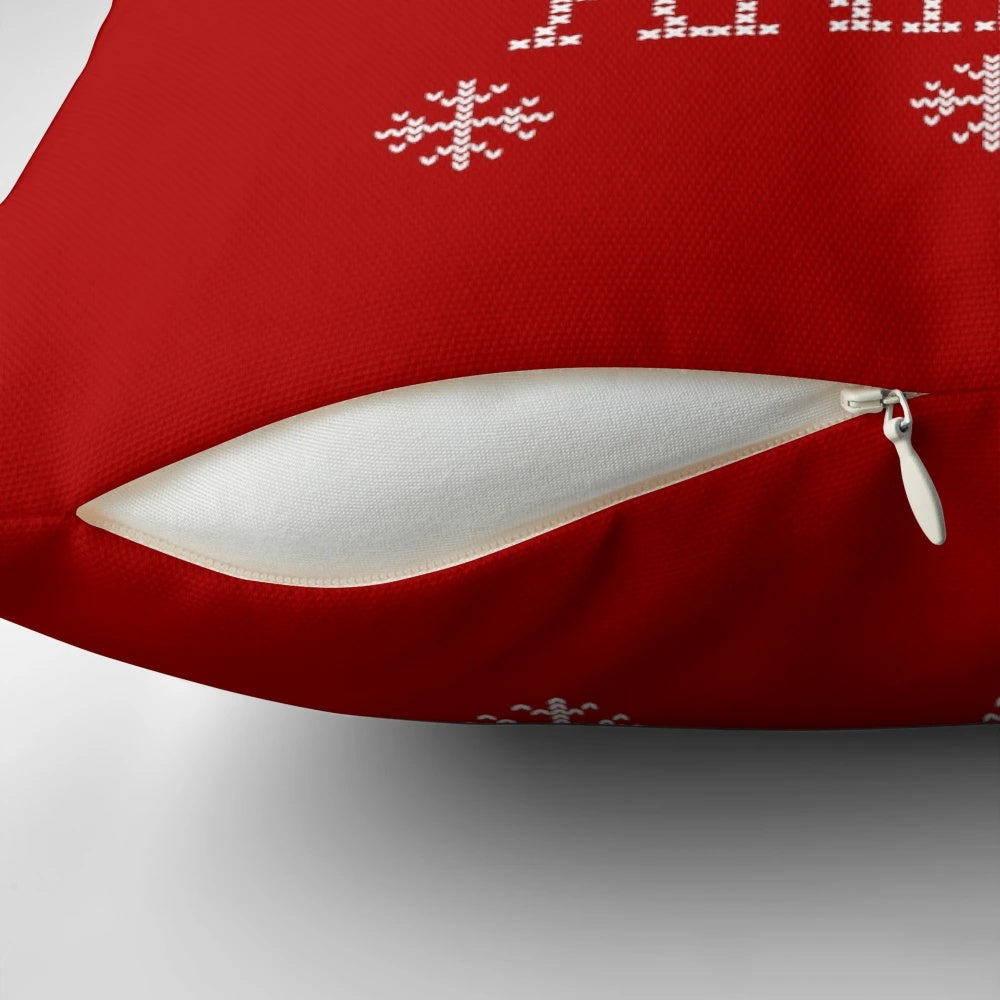 Soft, plush pillow featuring the iconic "Home Alone" quote "Merry Christmas Ya Filthy Animal