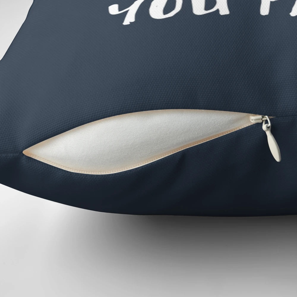 Home Is Where You Park It" throw pillow with camping, RV, and wanderlust design