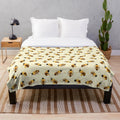 Soft and plush honey bee design blanket for home decor