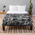 Honeymooners-inspired plush blanket featuring vintage comedy TV show characters