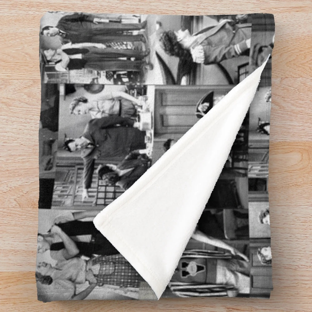 Honeymooners-inspired plush blanket featuring vintage comedy TV show characters
