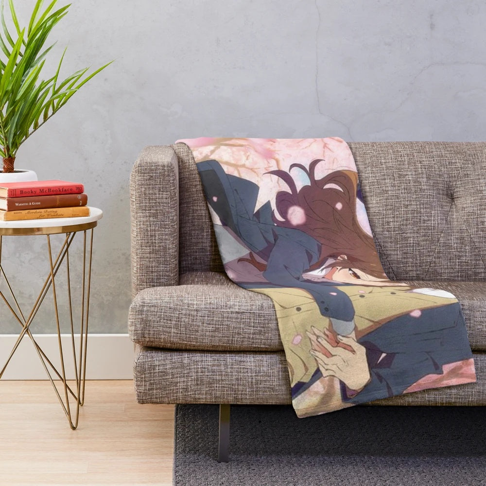 Soft, cuddly plush blanket featuring the beloved Horimiya anime couple