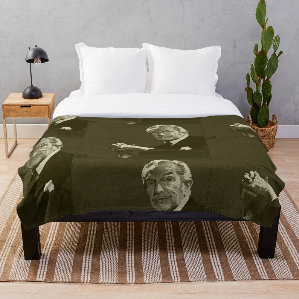 Vincent Price Plush Blanket - Horror Movie Themed Home Decor