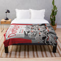 Dark Bridges Film Festival 2023 Plush Blanket featuring horror movie design