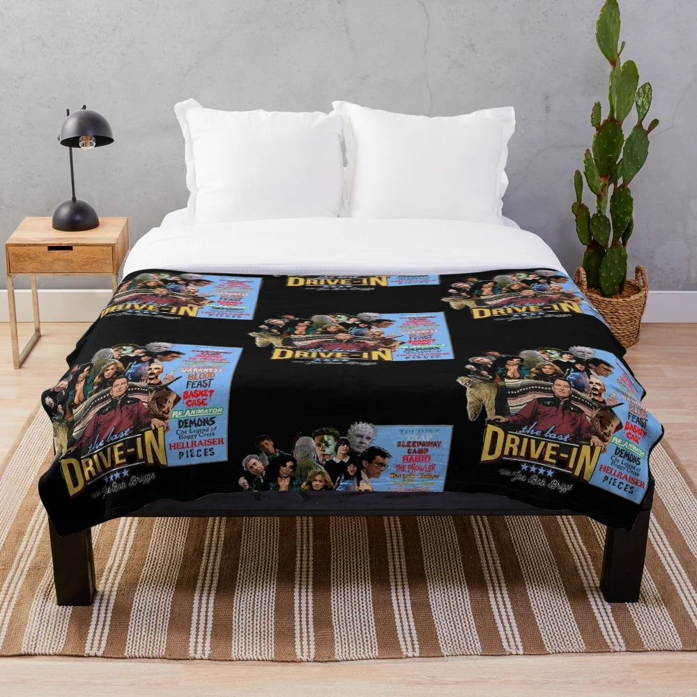Joe Bob Briggs inspired horror plush blanket